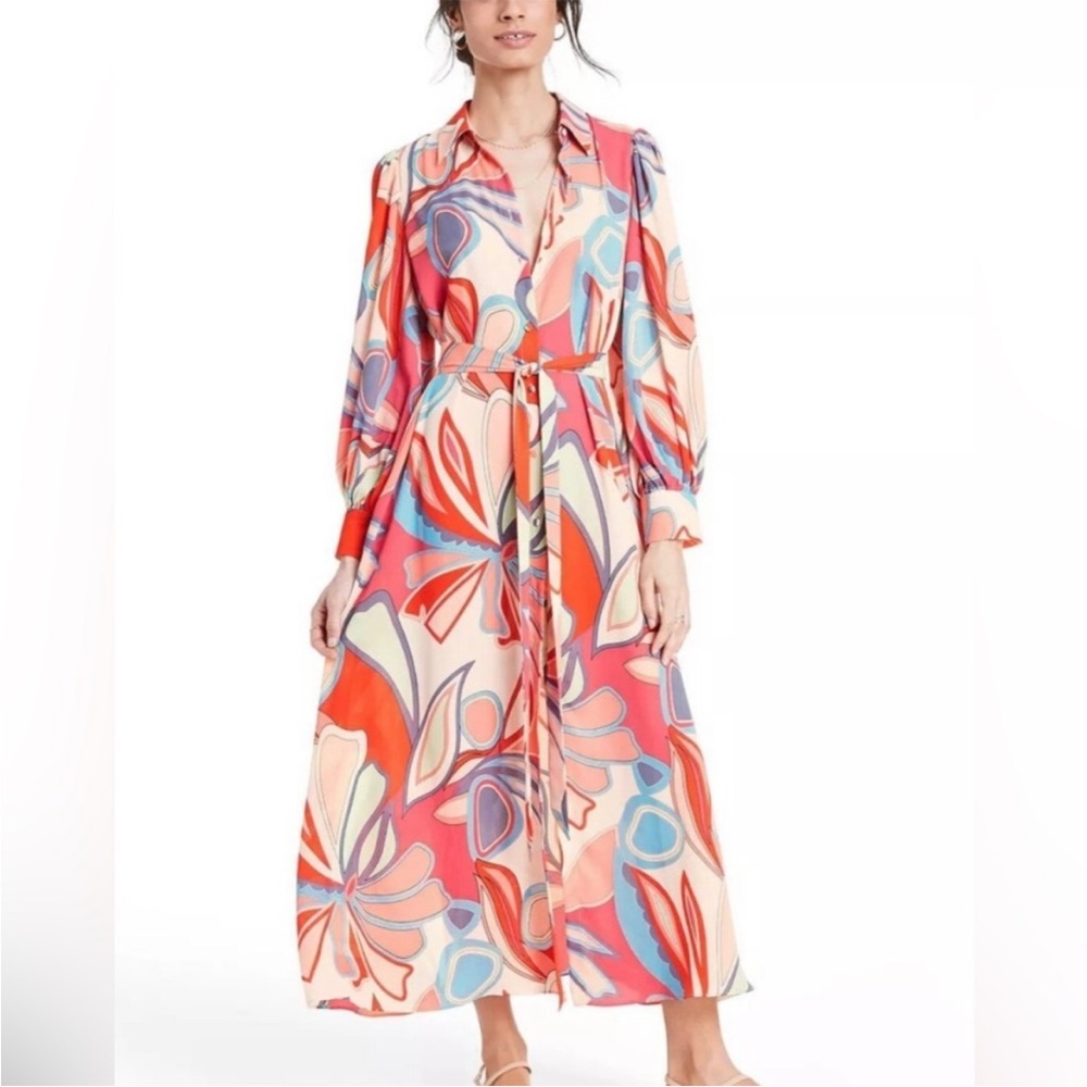 ALEXIS x Target mixed floral long sleeve robe dress